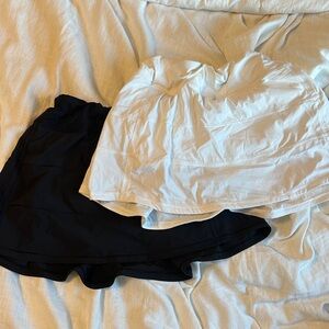 Lululemon black and white tennis skirt